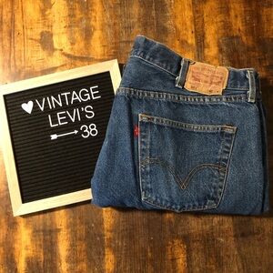 Vintage 501 Levi's, Straight Leg Button Fly, Size 38X30 (Tagged 42X30)